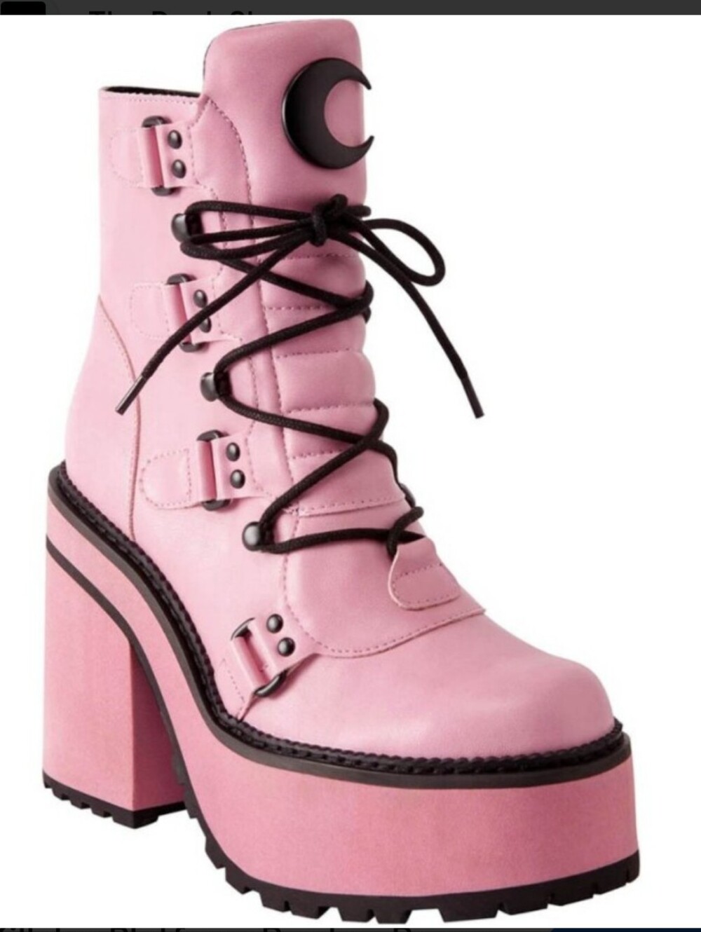 Killstar Pink Broomrider Gothic Moon Boots Hot Topic Dollskill Widow Sourpuss